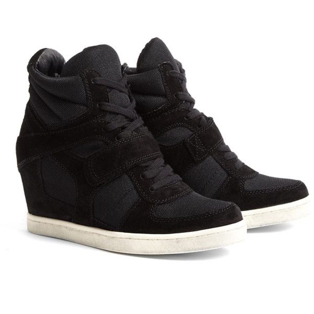 Ash Black Wedge Heel Sneakers